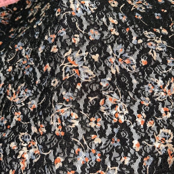 Lauren Ralph Lauren Stretch Lace Ruffled Bib Split Neck Top plus size 2X - Picture 7 of 11